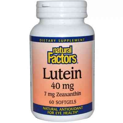 Антиоксидант Natural Factors Лютеин 40 мг, Lutein, 60 гелевых капсул (NFS-01035) Винница
