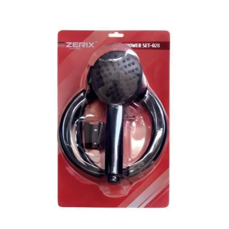Shower Zerix SET-02B (шланг, лійка, кронштейн) колір чорний (ZX4923) Київ - фото 1