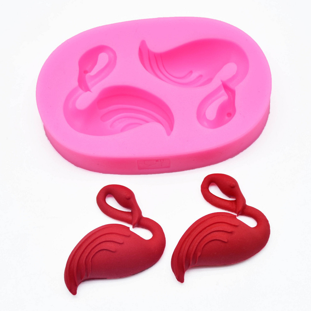 Силиконовый молд Фламинго 78 на 48 мм розовый Киев - изображение 3