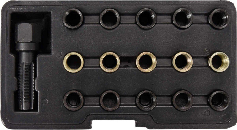 Засоби для ремонту "свічок" запалу YATO: мітчик під головку М16х 1,25 і 15 напрям. втулок, комп. 16е Одеса - фото 1