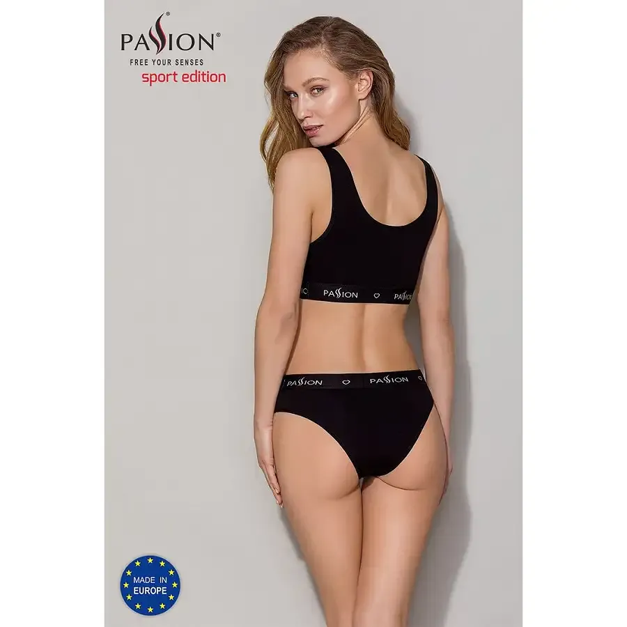 Трусики-сліпи з бавовни та еластаном Passion PS004 PANTIES XL, black Львов - изображение 7