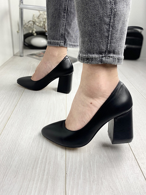 Nivelle Туфлі жіночі NIVELLE чорні натуральна шкіра каблук 9 см розміри 36-39 (3155) Коломыя - изображение 1