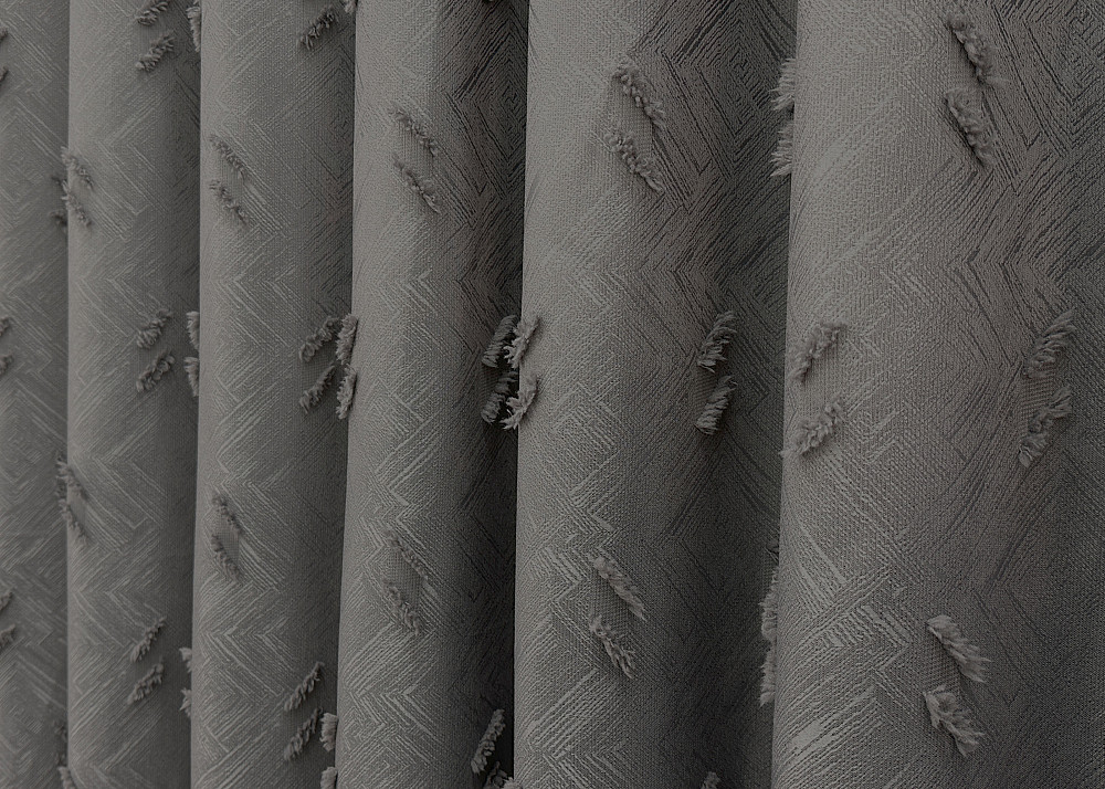 Комплект штор VR-Textil Льон Букле № 1890ш Графітовий 200х290 см 2 шт (32-252) Київ - фото 8