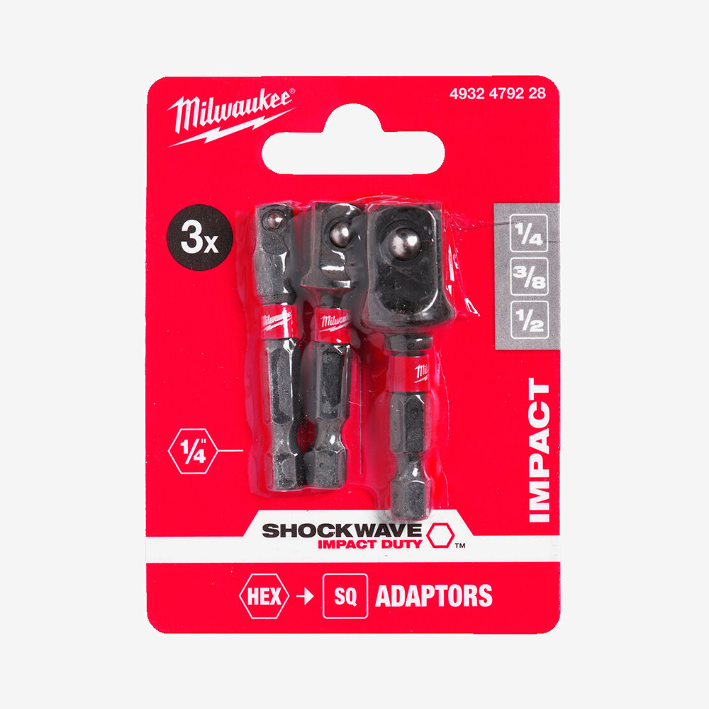 Набір перехідників ShW MILWAUKEE з 1/4''HEX (3шт) Одеса - фото 2