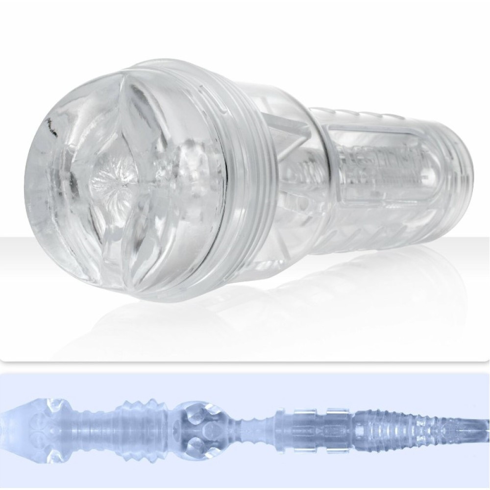 Мастурбатор анус у колбі, кібершкіра Fleshlight Ice Butt Crystal, прозорий Sex Aura Київ - фото 2