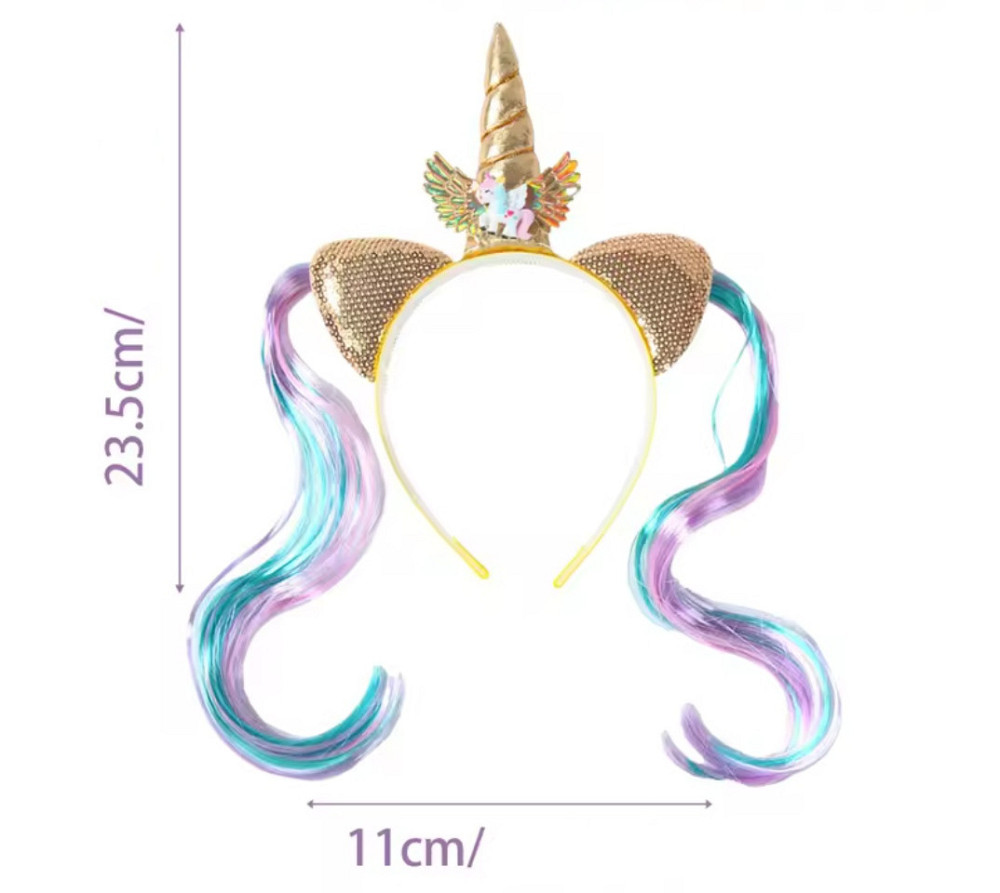 Детский обруч Единорог 12 см желтый Киев - изображение 3