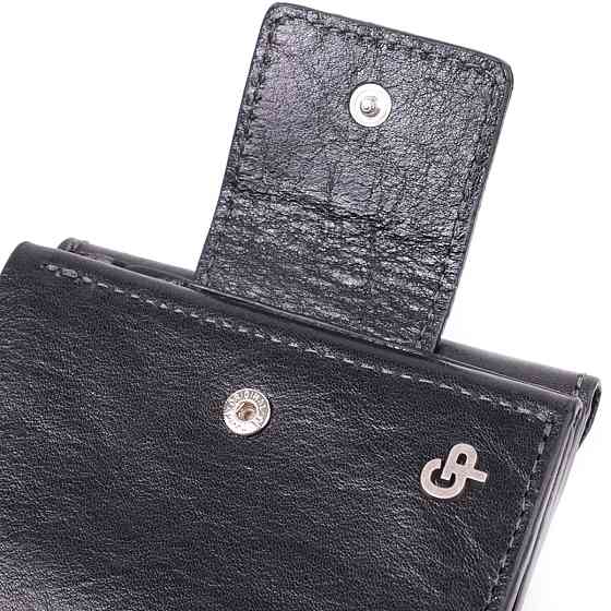 Шикарный кошелек с множеством отделений из люксовой натуральной кожи GRANDE PELLE 22573 Черный Киев