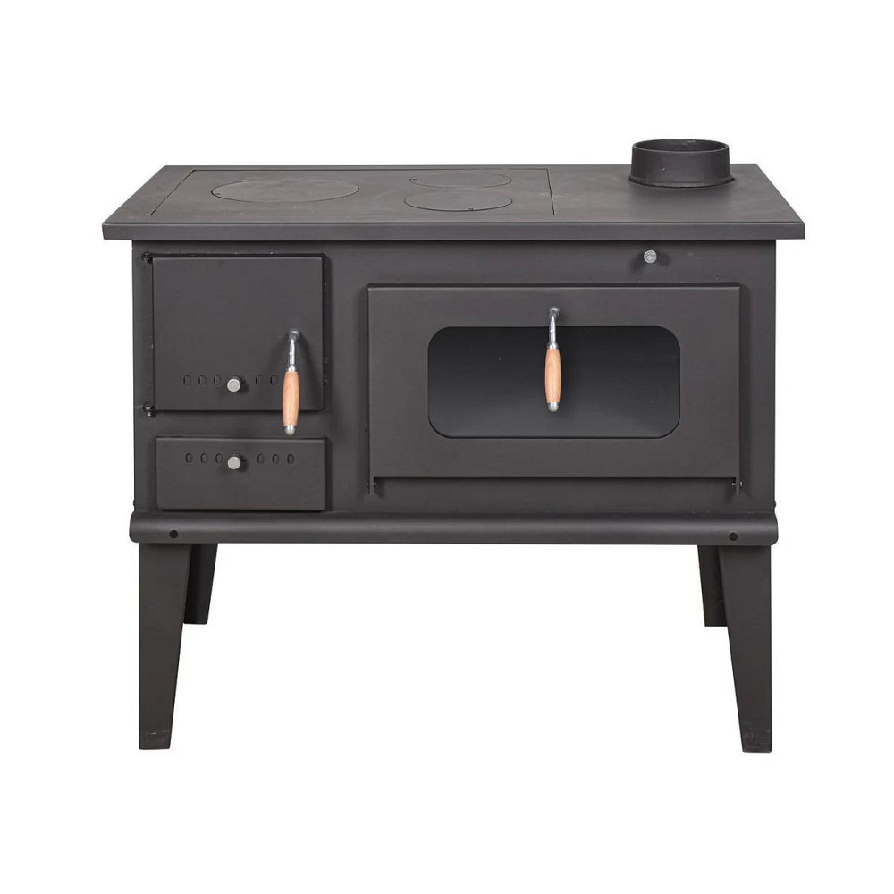 Піч-кухня на дровах Hosseven 4014 з духовкою та варильною поверхнею 8 кВт до 60 м2 опалювально-варильна піч Туреччина Тернопіль - фото 2