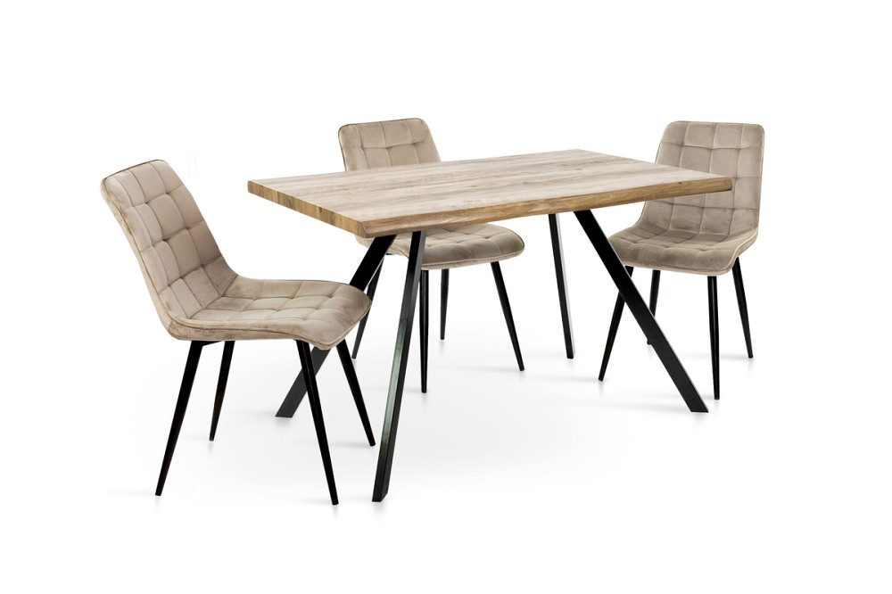 Стіл Метрополь, (120*80), чорний/штучний шпон MDF Київ - фото 1