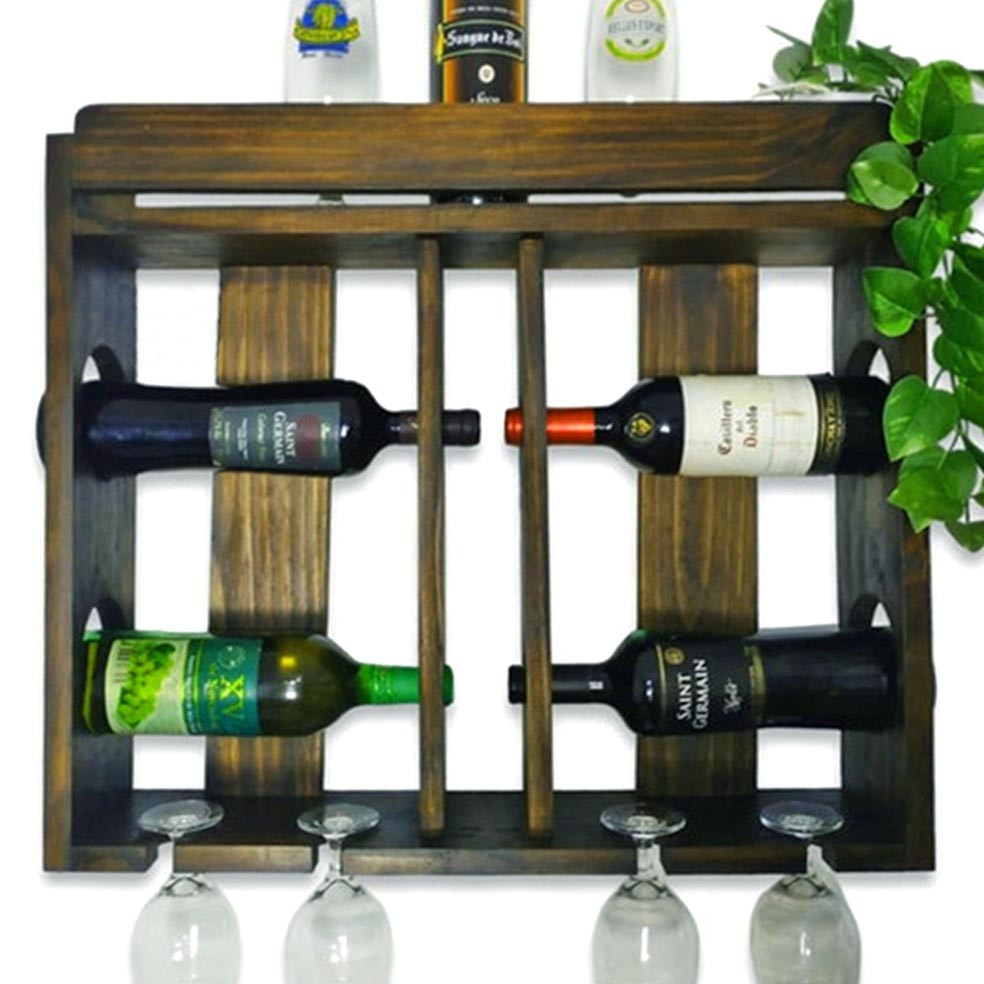 Настінна винна полиця "Фурано" еспрессо Миколаїв - фото 1