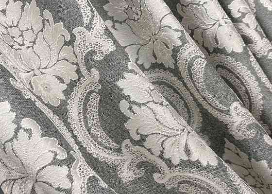 Комплект готовых штор VR-Textil Лен Корона Мария № 1266ш Графитовый с светло-бежевым 150х270 см 2 шт (33-0097) Киев