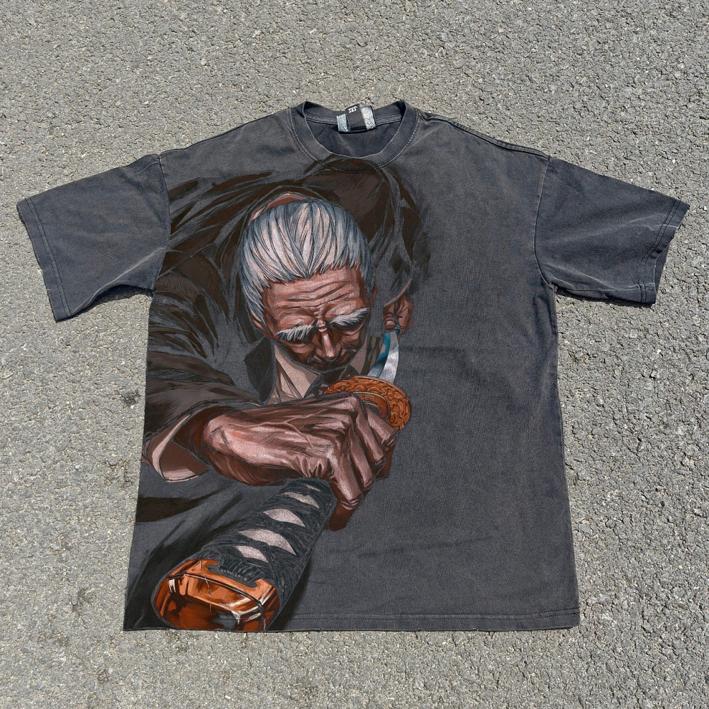 Футболка чоловіча з принтом аніме Аніме Сакамото Дайс Сакамото оверсайз (S/M/L) Черний Дніпро - фото 6