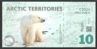 Арктика / Arctic terr. 10 dollars 2010 UNC ЗРАЗОК Полтава