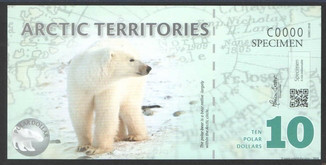 Арктика / Arctic terr. 10 dollars 2010 UNC ЗРАЗОК Полтава - фото 1