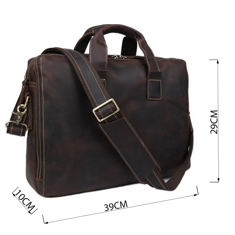 Сумка Vintage 14567 из винтажной кожи Коричневая Киев - изображение 4