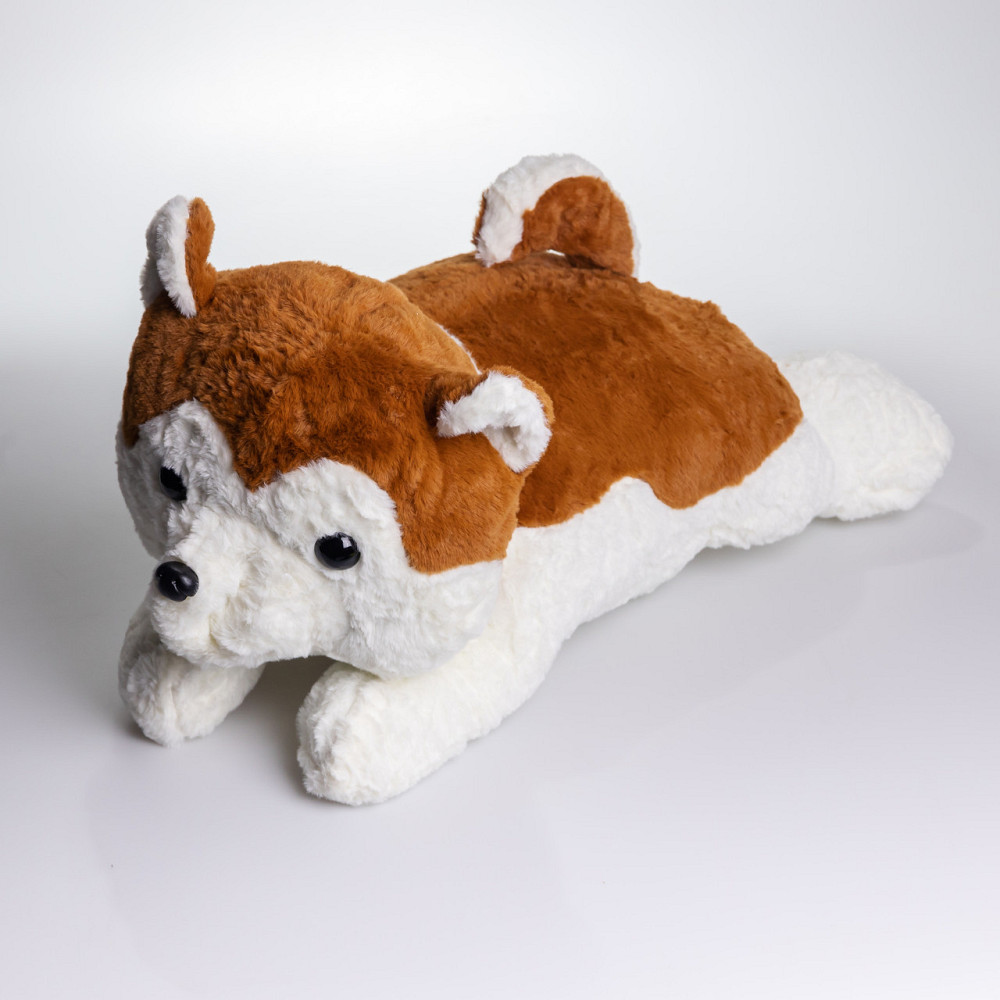 М'яка іграшка-плед, подушка 3 в 1 Хаскі плед в іграшці 50×30×26 (см) Коричневий 7124BR Коломия - фото 1