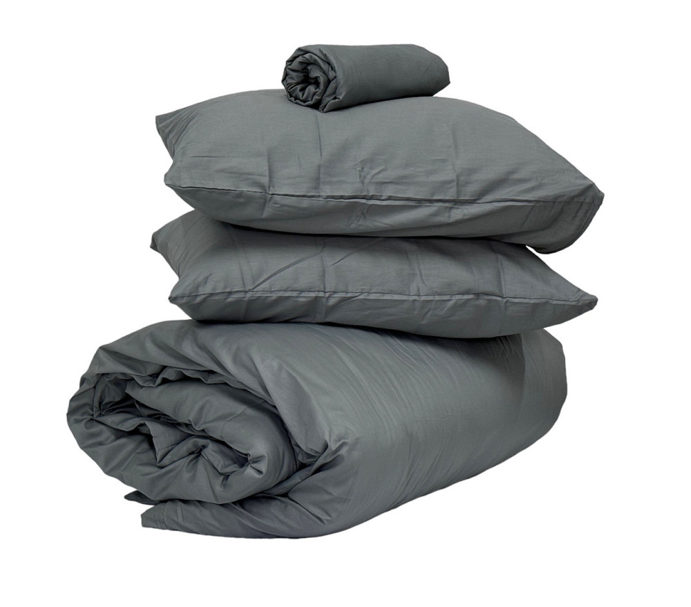 Ecotton Комплект наволочок Ecotton 70х70 см із сатину 2 шт (арт. 17-4402 Natural Grey) темно-сі Киев - изображение 2