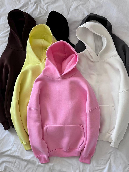 Жіноче базове оверсайз худі турецьке тринитка пін'є Рожевий Одеса - фото 1