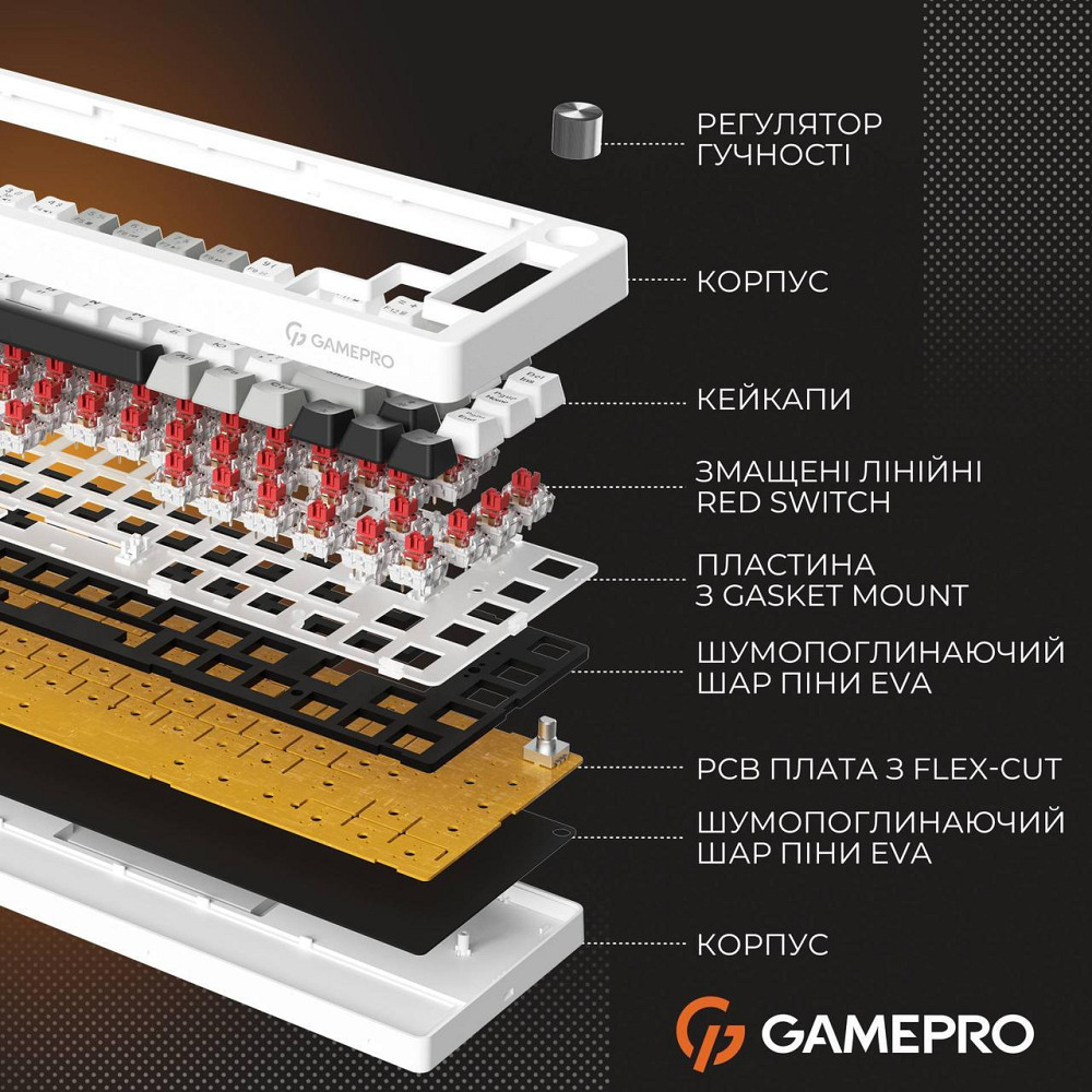 Клавіатура GamePro Genesis MK116 Silverlight ( 10344 ) Харків - фото 4