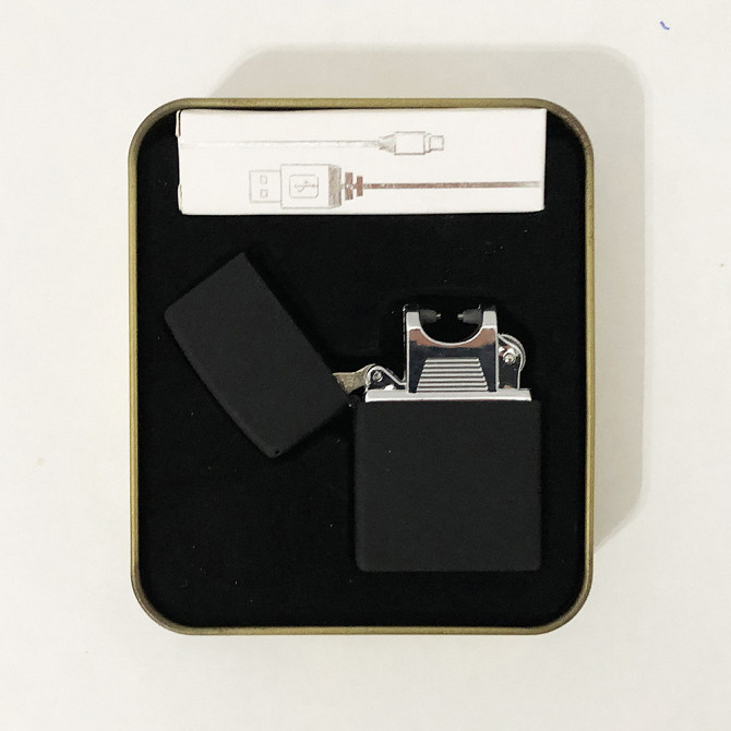 Стильна запальничка в подарунок USB-215, Електроімпульсна usb запальничка з заряджанням AT-864 від usb Київ - фото 3