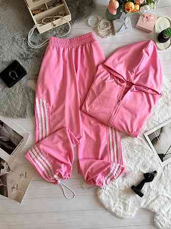 Жіночий стильний повсякденний костюм-двійка якісна двонитка Рожевий, 46/48 Одеса