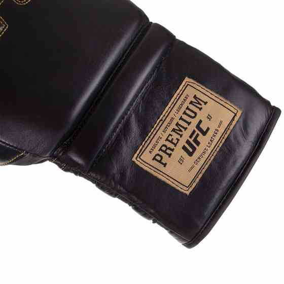 Рукавиці боксерські шкіряні на шнурівці UFC PRO Prem Lace Up UHK-75047 18 унцій Рукавички для боксу та єдиноборств Київ