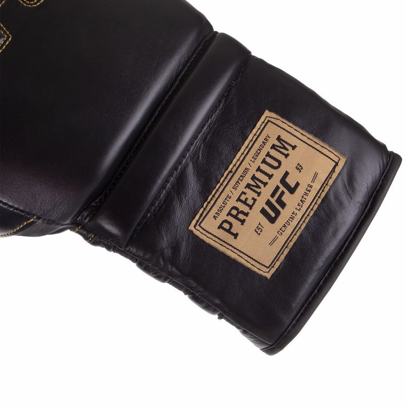Рукавиці боксерські шкіряні на шнурівці UFC PRO Prem Lace Up UHK-75047 18 унцій Рукавички для боксу та єдиноборств Київ - фото 3