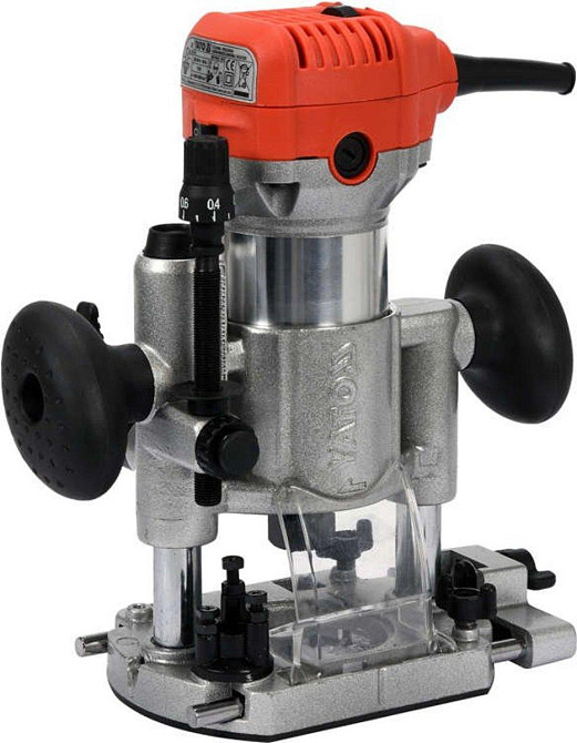 Фрезер ручний по крайці ламінатів мережевий YATO: 710 Вт, цанга Ø= 6, 8мм, хід- 20мм, нахил- 45° [4] Одесса - изображение 1