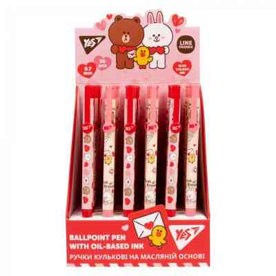Ручка шариковая Yes Line Friends Love Letter автоматическая 0,7 мм синяя (412119) Винница