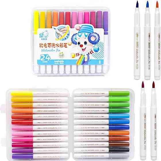 Дитячі фломастери "Water color pen" 228-24(Blue) 24 кольори Вінниця
