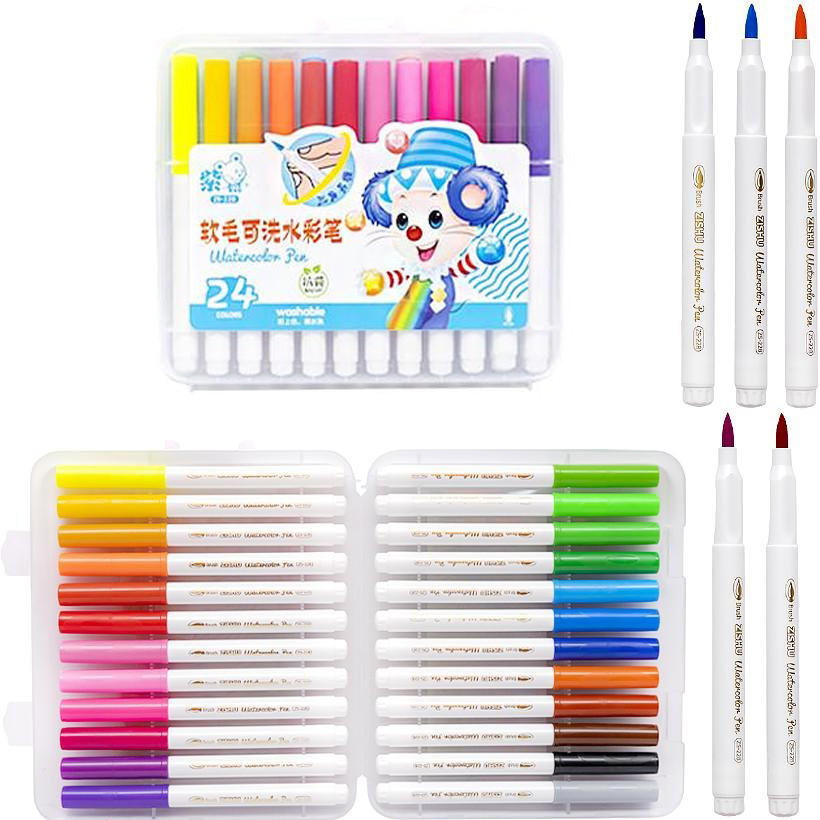 Дитячі фломастери "Water color pen" 228-24(Blue) 24 кольори Вінниця - фото 1