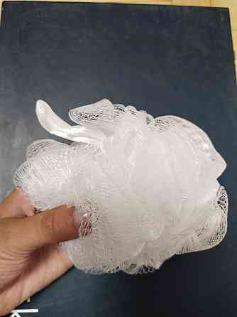 Мочалка для душу біла - діаметр приблизно 12см Київ