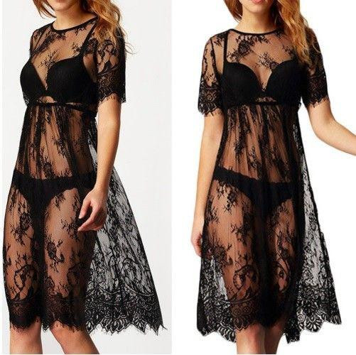 Парео туніка мереживна для пляжу чорний Київ - фото 2