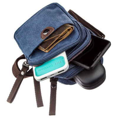 Сумка Vintage Текстильная Синяя (20162) Винница - изображение 6