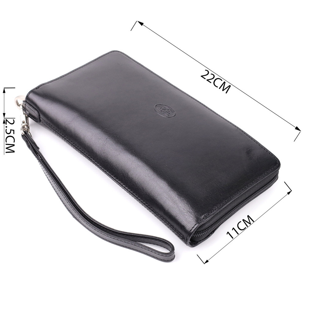 Мужской клатч на одно отделение из гладкой натуральной кожи Tony Perotti 20860_1 (9770 nero) Черный Киев - изображение 3