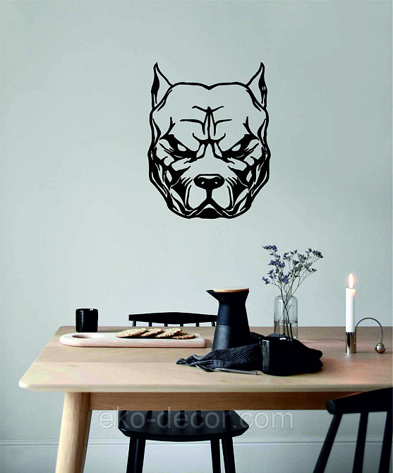 Декоративне настінне Панно «Собака», Декор на стіну 90*70 см, Чорний Київ - фото 9