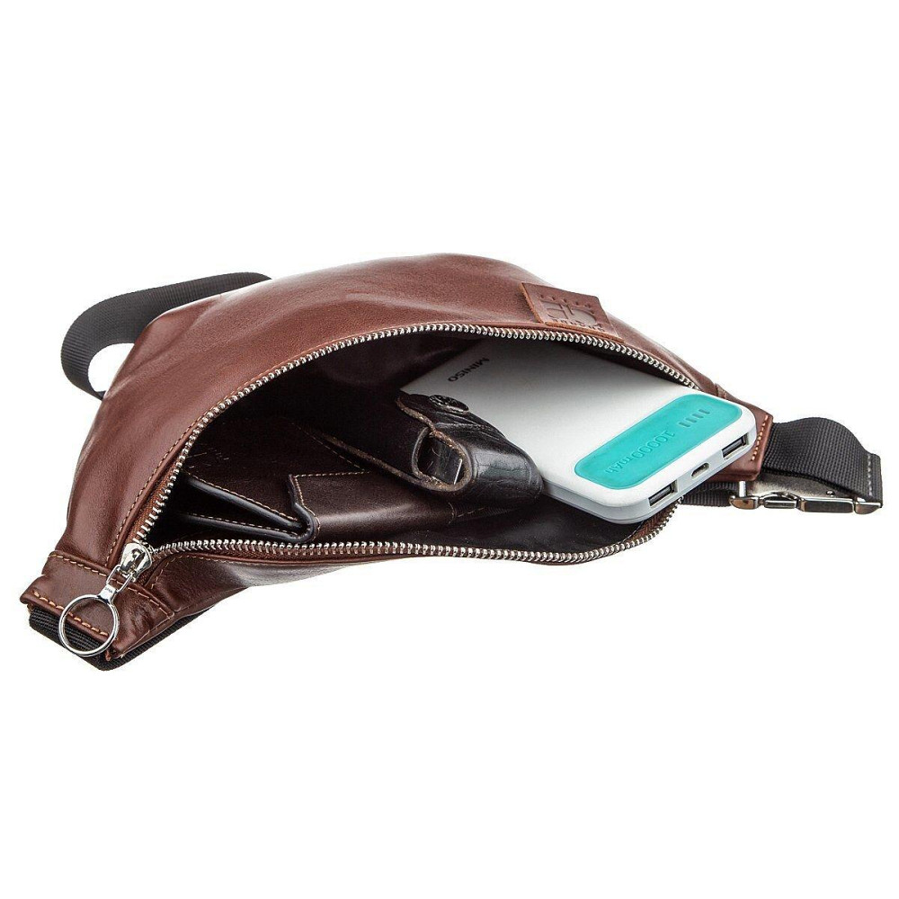 Поясная сумка GRANDE PELLE 11141 Коричневая Киев - изображение 2