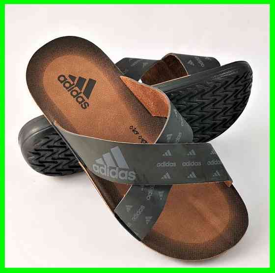 Чоловічі Шльопанці Тапочки Adidas Сланці Чорні Адідас (розміри: 40) Дніпро