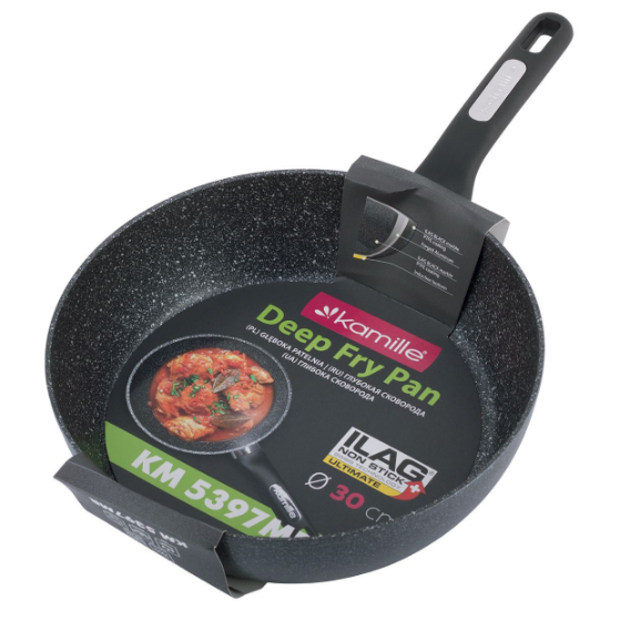 Сковорідка-сотейник d30*8см литий алюміній антипригарна Bmarblelack  5397MR KAMILLE Житомир - фото 1