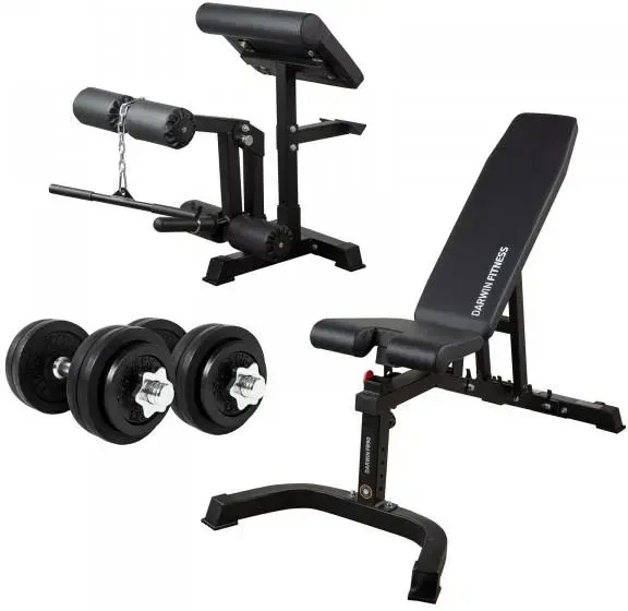 Тренажер Darwin Fitness Лавка Treningowa Fb90 I 2 X Гантелі 15Kg Киев - изображение 1