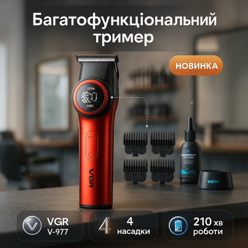 Машинка для стрижки волосся і гоління VGR V-977, Тример для самостійної стрижки волосся SR-34 Львів - фото 17