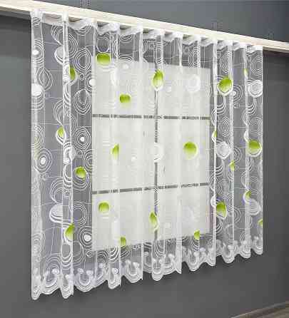 Тюль жакард VR-Textil № 1882т Арка на кухню колір білий 400х150 см (53-0081) Київ