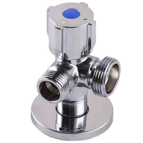 Кран шаровой угловой двойной SELBA 1/2″х 1/2″х3/4″ DOUBLE (SL1599) (000024297) Киев