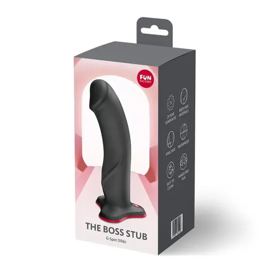 Фалоімітатор Fun Factory THE BOSS STUB Black, реалістична текстура, довжина 17,9 см, діаметр 4,1см Львів