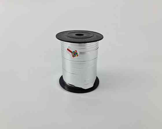 Стрічка для повітряних куль і подарунків срібна 140 метрів (1 пачка) Харків