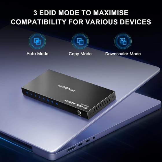 HDMI сплиттер 1x4 AVIDGRAM 4K 60Hz 4:4:4 HDR10|  разветвитель HDMI на 4 экрана, EDID, 18 Гбит/с, HDCP 2.2 Киев