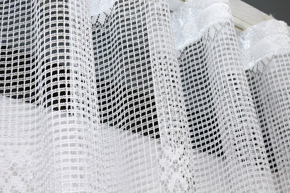 Тюль сітка висотою 1,5м, колекції "Juli" колір білий з зеленим 1377т Київ - фото 6