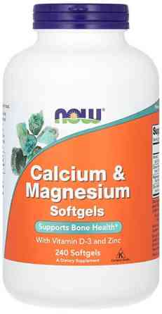 Кальцій і магній Now Foods Calcium&Magnesium 240 гелевих капсул Київ