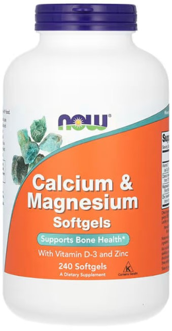 Кальцій і магній Now Foods Calcium&Magnesium 240 гелевих капсул Київ - фото 1