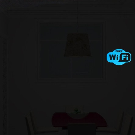 Люмінесцентна наклейка Wi-Fi 200 на 135 мм блакитний Київ - фото 2